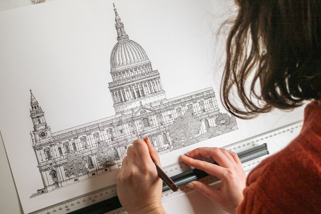 Katherine Jones St Paul's Cathedral Architectural Drawing Process
