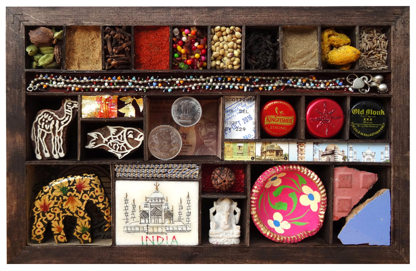 An India collection for a memory of a special trip, focusing on objects, colour and texture 
