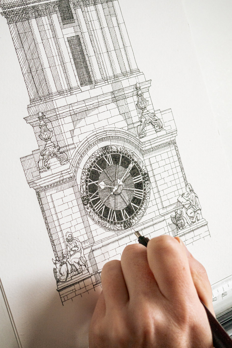 Katherine Jones St Paul's Cathedral Clock Detail Process