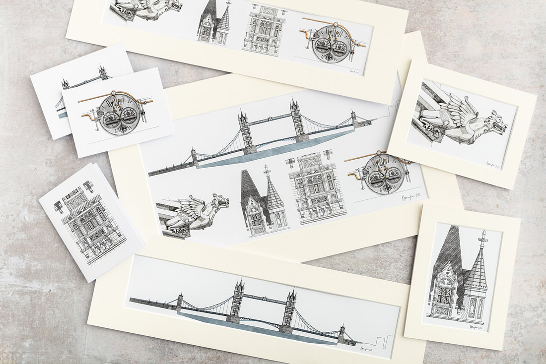 Katherine Jones - Tower Bridge Print and Card collection