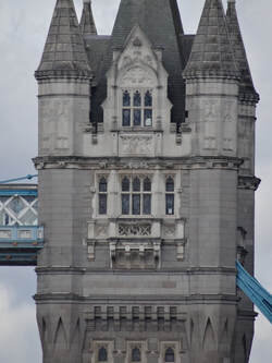 Photo of one of the towers of Tower Bridge
