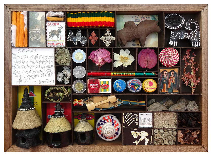 A collection of artefacts from Ethiopia to create a memory of an exciting and unusual holiday